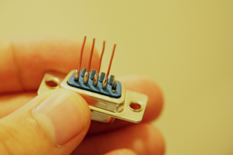 Soldered serial connector
